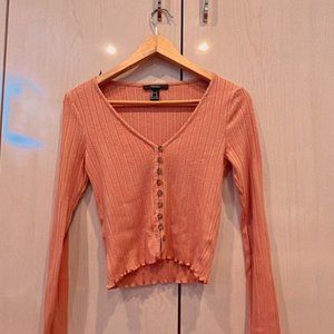 Long sleeve button top